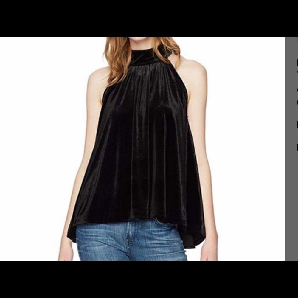 French Connection velvet blouse NWT